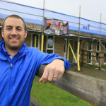 Chairman Andy Rose pictured during installation of the new roof. Picture by ARM Images.